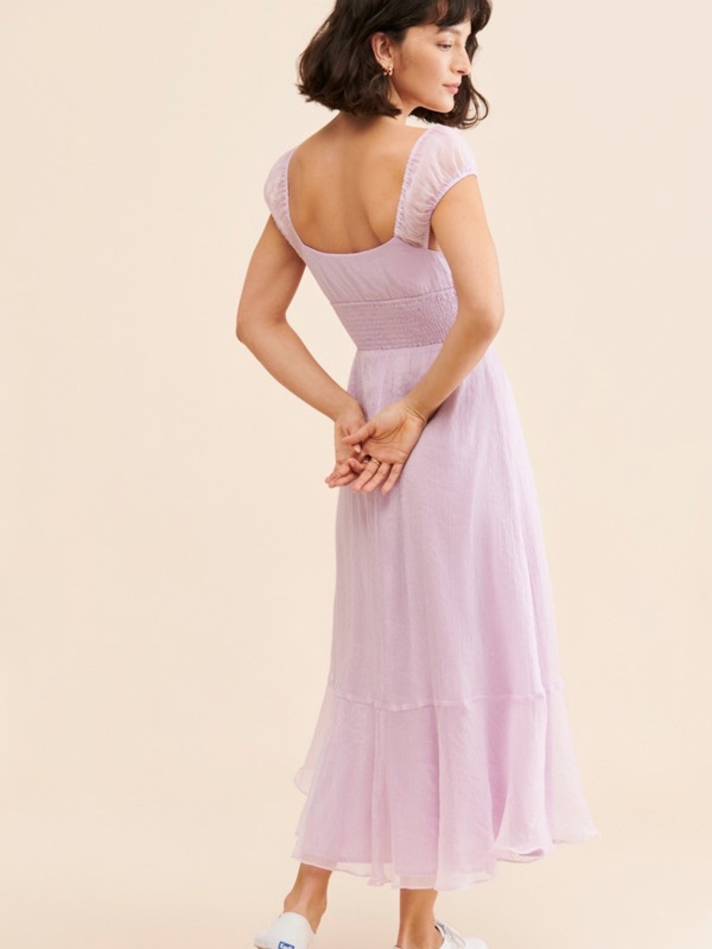 Hutch ‘Cap Sleeve Shimmer Maxi Dress’ in “Lilac Purple” Size Large - Picture 2 of 16